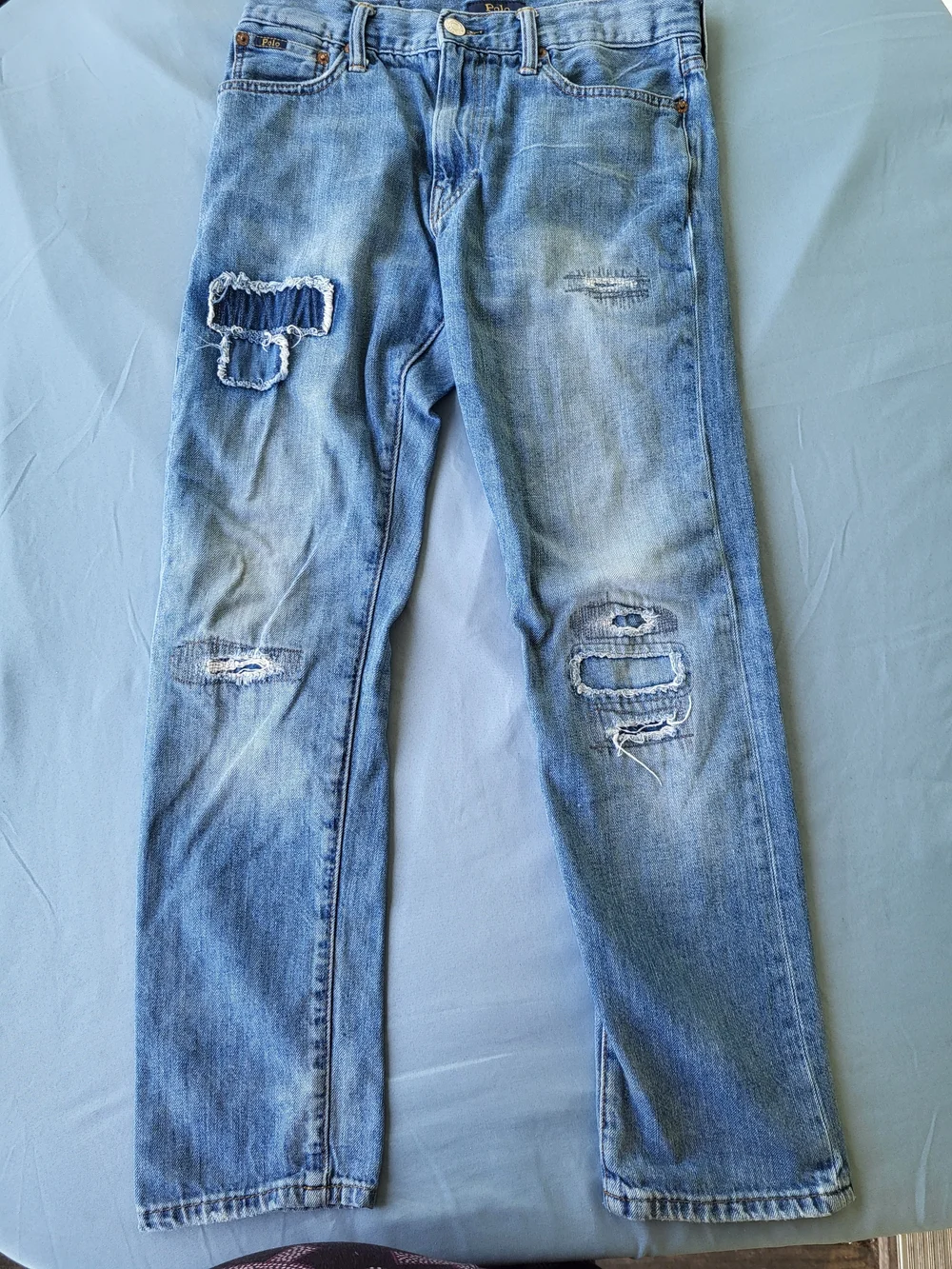 Polo by Ralph Lauren Light Blue Distressed Kids Jeans
